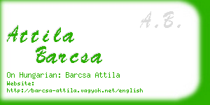 attila barcsa business card